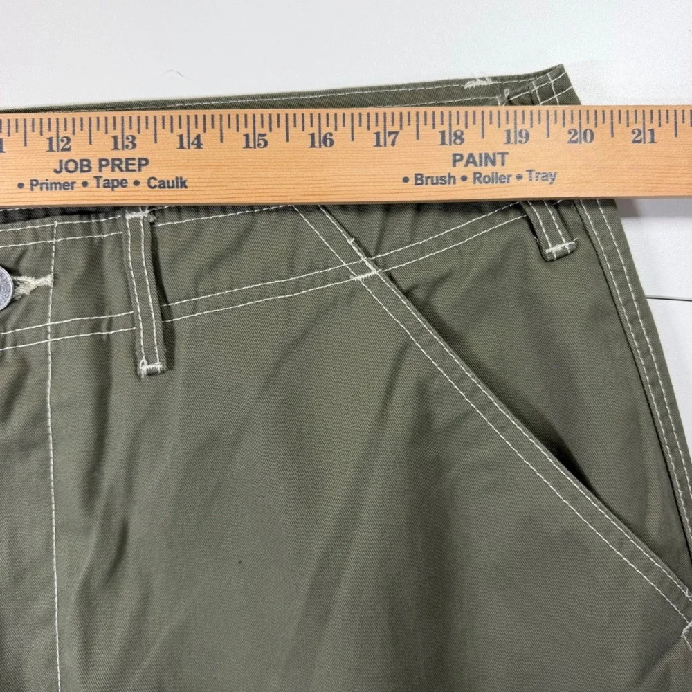 True Religion Cargo SN Pant HS Men 38 Kalamata Olive Green Y2K Baggy Streetwear